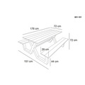 HORTUS X-model nonwood/alu 176 x 151 cm